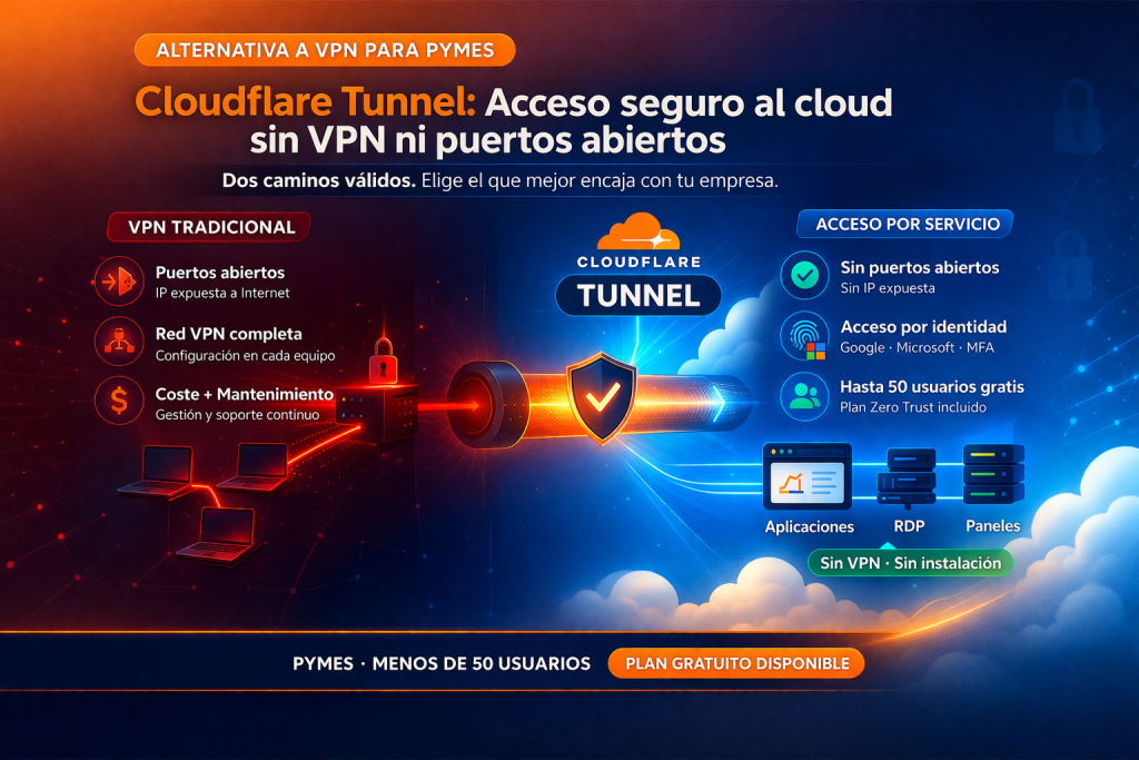 Outflare Vpn Cloudflare Tunnel: acceso seguro al cloud sin VPN (gratis hasta 50 ...